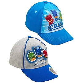 PJ Masks Boys Cotton Baseball Cap with Embroidery (Ages 2-7), Size Age 4-7, Blue/Grey