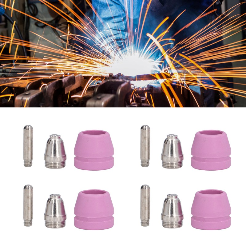 21Pcs/Set Plasma Cutter Torch Consumables Electrode Nozzle Cups Kit for