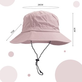 SNONESIY Women's Sun Hat, Foldable Rain Hat, Waterproof Fishing Hat, Fishing Hat, Breathable and Versatile, for Beaches, Swimming Pools, Parks, Camping, Picnics, Outdoor Fishing, pink