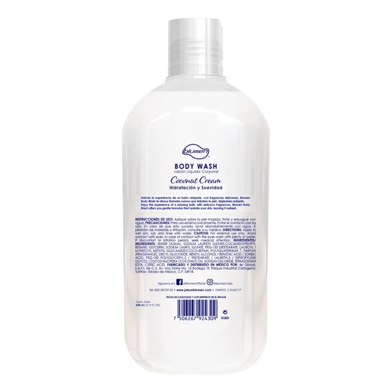 BLUMEN Body Wash Coconut Cream 650ml