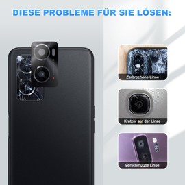 Eonpam 2 Pack Camera Glass for Oppo A76 Original Rear Camera Lens Glass Replacement HD Camera Protection Camera Glass+ Repair Kit