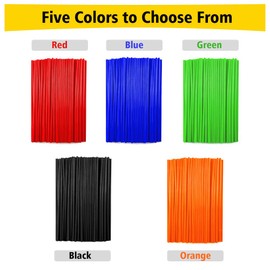 72 pcs Bike Spoke Reflector Cycling Reflective Clips Universal Motocross Wheel Rim Spoke Cover Off Road Motorcycle Wraps Kit (Orange)