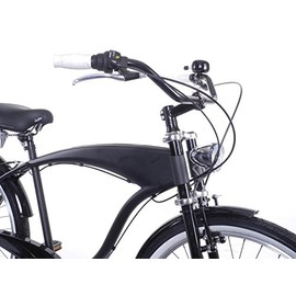 Unbekannt Bicycle XXL Handlebar Wide High and Comfortable Beach Cruiser City Bike Black