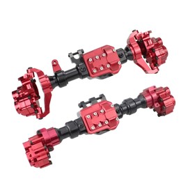 RZXYL TRX4 Axle Upgrade Aluminum Alloy Front and Rear Axle Housing Set for 1/10 Traxxas TRX4 Crawler RC Car (Black)