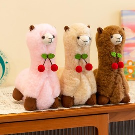 OPHRBU Alpaca Plush Toy, Soft and Fluffy, Cute Fluffy Alpaca Pillow Cushion Toy, Best Gift for Christmas, Valentine's Day, Birthday Party. 1 Piece (Beige 10 inches)