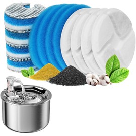 4 Pack Cat Water Fountain Filters, Triple Cycle Filtration System Pet Cat Fountain Filter Replacement for TBC PET TF001 88oz/2.6L Automatic Cat Fountain