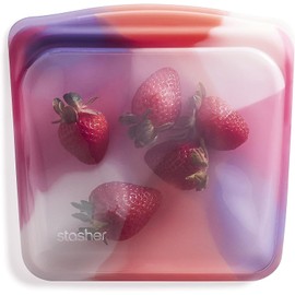 Stasher Premium Silicone Reusable Food Storage Sandwich Bag, Tie Dye Pink | Microwave, Sous Vide, Dishwasher, Oven and Freezer Safe | BPA Free, Leak-free, Eco-friendly, 28 Oz