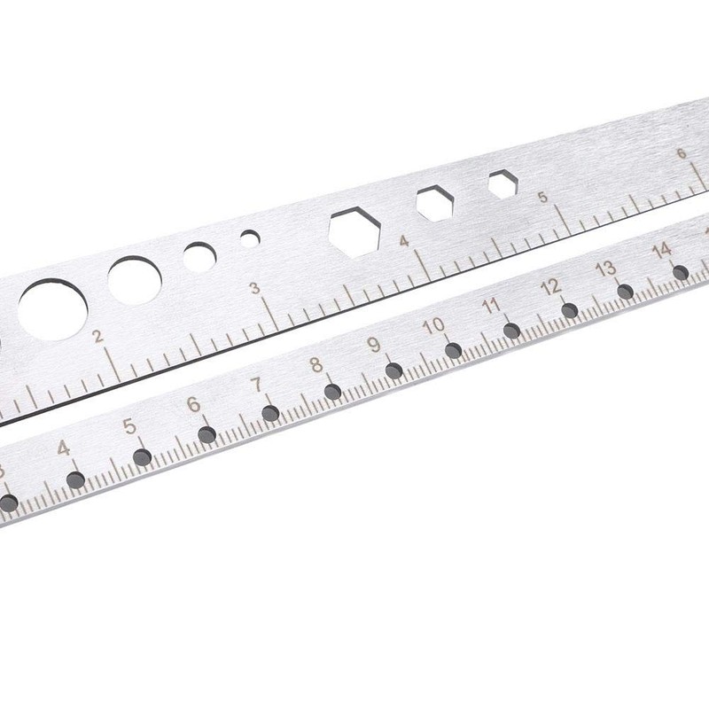 Metal Ruler Stainless Steel Multifunctional Scale Ruler Protractor Figure Drafting
