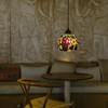 UYYTBPA Tiffany Hanging Lights Suspension Small Stained Glass Hanging Lamp
