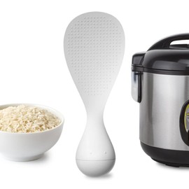 Ouliget Tumbler Anti-Stick Plastic Rice Spoon,Creative Stand Up Non Stick Rice Spoon Scooper Spatula,Rice Cooker Practical Spoons Kitchen Utensils for Salads Mashed Potato