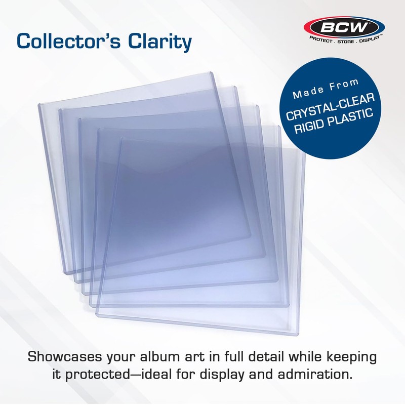 BCW 12-Inch Vinyl Record Topload Holder - 5 Pack |