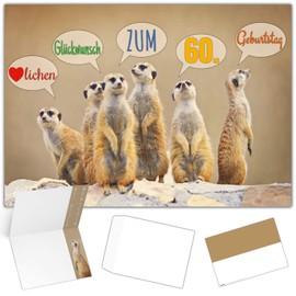 A4 XXL 60th Birthday Card with Envelope – Elegant Birthday Card – 60th Birthday Card for Wife & Husband BREITENWERK