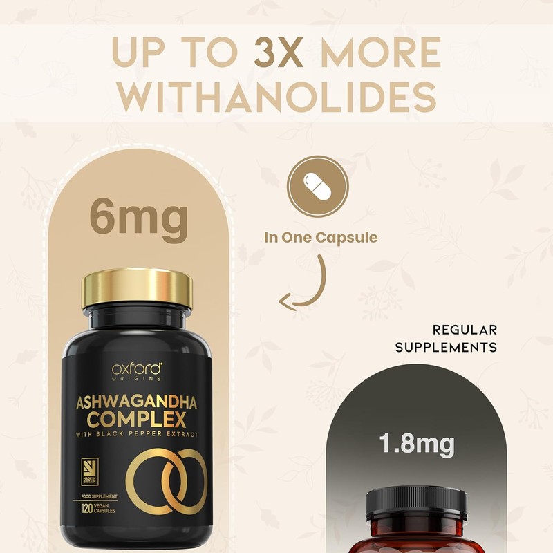 Ashwagandha Capsules 1200mg | Unique One per Day Formulation |
