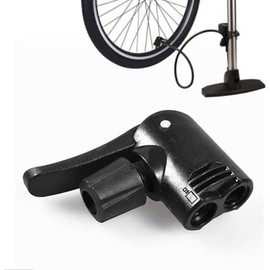 Black Pump Adapter Valve, 3 in 1 Replacement Dual Head Air Pump Adapter Valve Bicycle Bike Cycle Tyre Tube Pump Adapter，Bike Floor Pumps，Bike Pumps，Floor Pumps