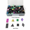 200g Iridescent Glass Mosaic Tiles, 270 Pieces, 4 Shapes, Mixed