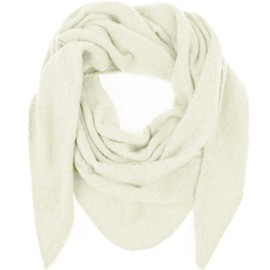 Glamexx24 Women's Triangular Scarf Women's Neckerchief Warm Knitted Scarf Cuddly Winter Scarf in Many Colours Soft Comfortable to Wear, cream
