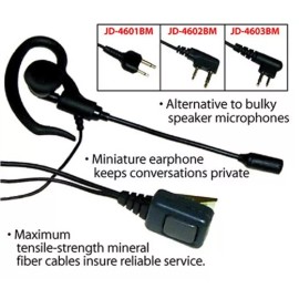 ADI / ICOM / STANDARD / YAESU JDI 2-WAY RADIO MICROPHONE With Mini-Boom & Headset - ADI/ICOM Radios # JD4603B