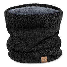 NEOLA Winter Neck Warmer - Thermal Knitted Snoods Windproof Fleece Lined Circle Scarf Soft Warm Neck Gaiter Gifts for Mens Cycling Skiing Motorcycle