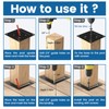 Muzata 10Pack Wood Post Plate Connector Fence Post Base Plate