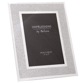 Impressions 7x5 Glass Frame Glitter Crystal Squares Photo Frame FG47357