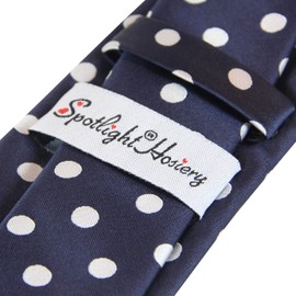 Spotlight Hosiery Men's Necktie,POLKA DOTS,Navy/White