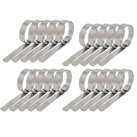 5/8" W x 0.025" Th x 2-3/4" Di (20 Pack) Center Punch Clamp band hose clamps 201 stainless steel