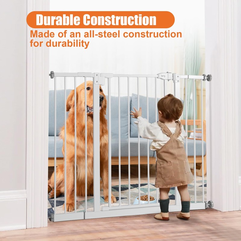 keny 29"-42.5" Baby Gate for Stairs, Auto Close Safety Dog
