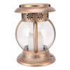 Brass Color Courtyard Solar Powered Hanging Lantern Light IP44 Waterproof