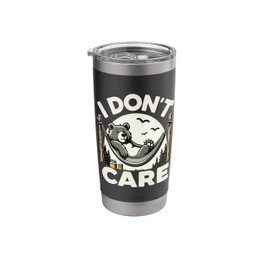 I Don't Care Retreat Relaxed Bear Stainless Steel Insulated Tumbler