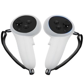 Hibloks Controller Grip Cover, Suitable for Meta/Oculus Quest 3 Controller Handle, Silicone Anti-Slip Grip Cover, Suitable for Meta Quest 3 Accessories, Adjustable Anti-Lost Strap Tightness