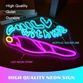 Ineonlife Chill With me Neon Sign Bookshop Neon Signs for Wall Decor Blue Dimmable Led Light for Bookshop Reading Room Office club decor Birthday Christmas Gift