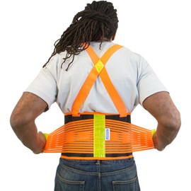 JORESTECH High visibility Back Support Belt with reflective strips (Medium)