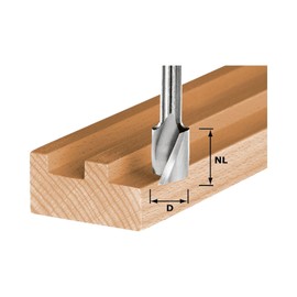 Festool Spiral Groove Cutter HS Spi S8 D8/19 - Shank 8 mm