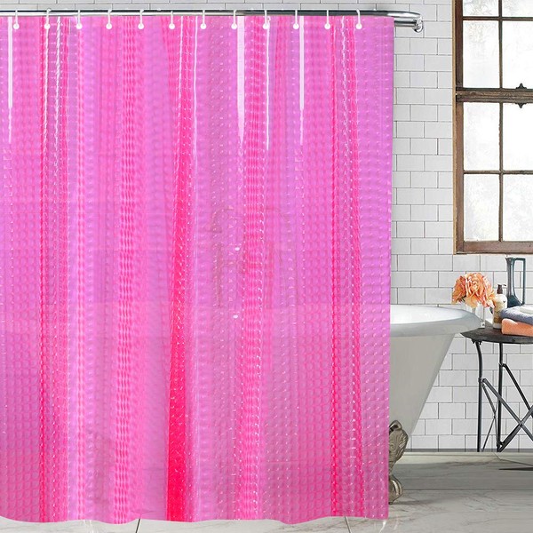 LshyMn EVA Shower Curtain Liner 3D Water Cube Clear Bathroom