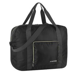 F.FETIVIN Personal item travel bag 18x14x8 for Spirit Airlines Lightweight carry on duffle bag waterproof for Gym,Sports,Vacation, BLACK3, m, Travel Duffel Bag