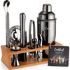 Bartender Kit Cocktail Shaker Set with Stand Bar Tool Bar