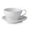 Royal Copenhagen 1026456 White Elements Cup & Saucer, 9.2 fl