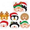 Playwrite Pack of 12 Christmas design cardboard masks