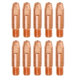 RYXZEN 10 Pieces 1.2 mm Copper Contact Tip Welding Nozzles Power Nozzle M6 0.0472 Inch Welding Device Welding Accessories Wear Parts Set for 24KD MB24 MIG MAG Welding Torch