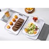 ZAINCA Large Melamine Serving Tray with Handles, 16.75 x 11.5