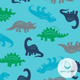 i play. by green sprouts Boys' Reusable Swim Diaper, Aqua Simple Dino, 24 Monthss