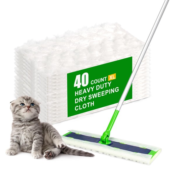 40 Count XL Heavy Duty Dry Sweeping Cloths for Swiffer