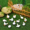 GGSTDDUP 48Pcs Mini Resin Gooses Figurines 12 Styles Small Resin