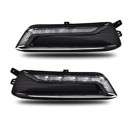 G-PLUS LED Fog Light Compatible With 14-20 Chevy Impala,Clear Lens Daytime Running Light DRL w/Wiring Switch,A Pair