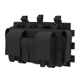 KRYDEX GEAR Tactical MF IV Placard 556 & 9mm Magazine Pouch SCARAB Plate Carrier Vest (Black)