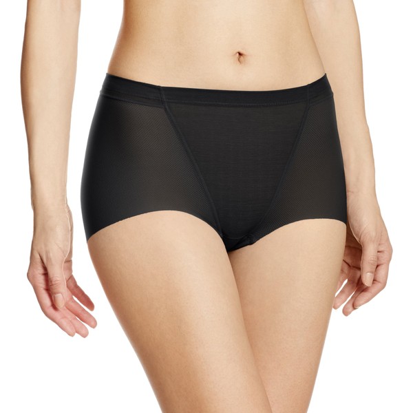 Lucien Women's Shorts, Mesh Shapewear Girdle, Small Belly Compression Pants, Black