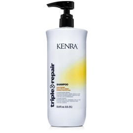 Kenra Professional Triple Repair Shampoo | Targets & Repairs Weak or Broken Bonds | Split Ends | Damaged Hair | Bond Builder | Sulfate-Free