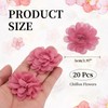 PATIKIL Chiffon Flowers, 20Pcs 2" Sewing Fabric Flower Appliques Embellishments