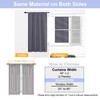 Simplebrand Ava Grey Blackout Curtains for Bedroom 63 Inch Length