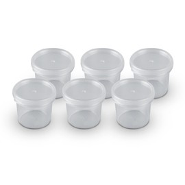 Bestlivings Storage Jars with Lids, Pack of 24, 35 ml, Food Safe, Mini Storage Jars, Diameter 4.5 cm x 4 cm, Plastic Containers, Freezer Containers, Plastic